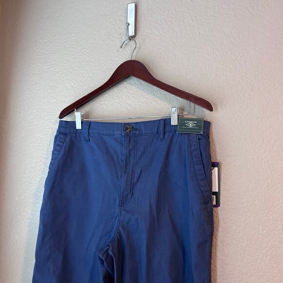 New G. H. Bass & Co. Chino Ankle Pant Blue Cotton Soft NWT 14 - Picture 3 of 7